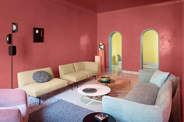 Canapé d'angle en tissu Saba collection Rendez Vous usine SABA de l'Italie. Foto №7