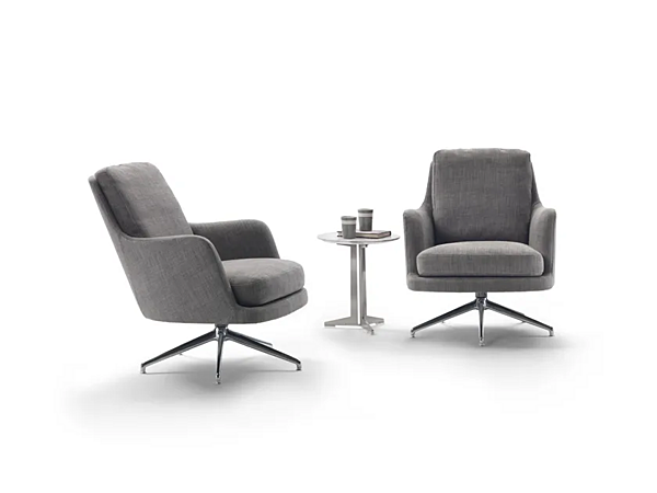 Fauteuil pivotant en tissu avec accoudoirs Marley FLEXFORM usine FLEXFORM de l'Italie. Foto №6