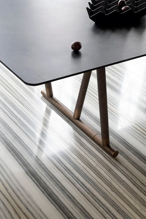 Table rectangulaire en grès porcelainé Pipe 885 TR Potocco 885/TR usine POTOCCO de l'Italie. Foto №2