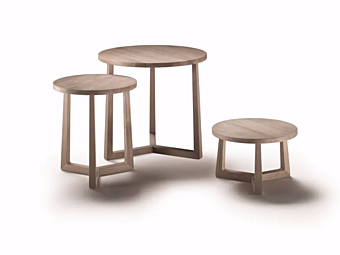 Table basse ronde en bois massif FLEXFORM Jiff Table basse ronde en bois massif FLEXFORM Jiff usine FLEXFORM de l'Italie