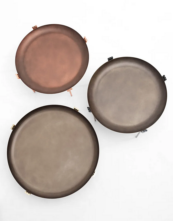 Table basse ronde en métal avec plateau GEO SABA usine SABA de l'Italie. Foto №2