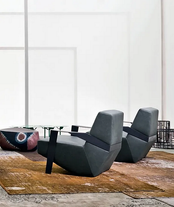 Fauteuil avec accoudoirs en tissu Moroso Silver Lake usine Moroso de l'Italie. Foto №3