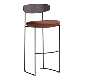 Tabouret haut avec structure en métal et assise en tissu Potocco Keel 922 A 922/A