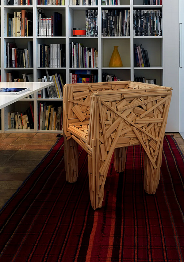 Fauteuil de jardin en bois Favela Edra FAV010 usine EDRA de l'Italie. Foto №5