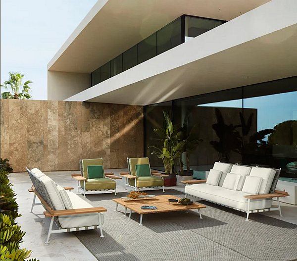 Canapé en tissu pour jardin CASSINA 239 FENC'E NATURE usine CASSINA de l'Italie. Foto №7