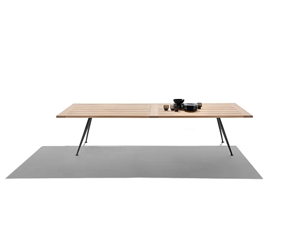 Table de jardin rectangulaire en iroko Zefiro FLEXFORM usine FLEXFORM de l'Italie. Foto №3