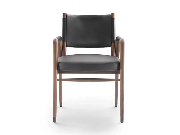 Fauteuil en cuir tanné avec accoudoirs FLEXFORM Ortigia S H usine FLEXFORM de l'Italie. Foto №2