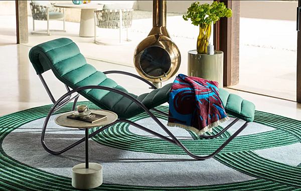 Chaise longue en tissu avec housse amovible CASSINA Indochine usine CASSINA de l'Italie. Foto №3