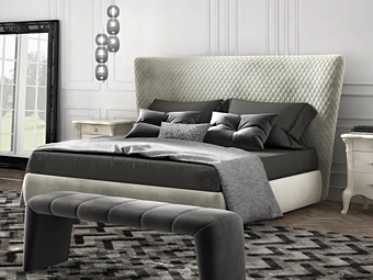 Lit double avec tête de lit rembourrée en tissu CASA +39 EOS C22020, C22021, C22022, C22023 Lit double avec tête de lit rembourrée en tissu CASA +39 EOS C22020, C22021, C22022, C22023 usine CASA +39 de l'Italie