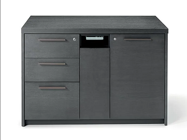 Unité de rangement en bois pour bureau avec plateau réglable en hauteur INCA i 4 Mariani usine i 4 Mariani de l'Italie. Foto №1