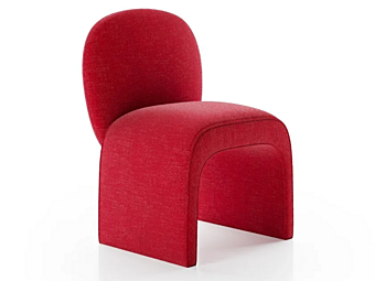 Chaise invitée en tissu rembourré sur base traîneau Liu Jo Living Collection GUS SED