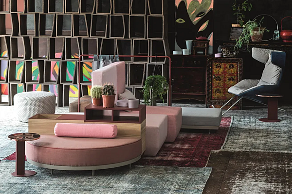 Canapé modulable en tissu Moroso Bikini Island usine Moroso de l'Italie. Foto №4