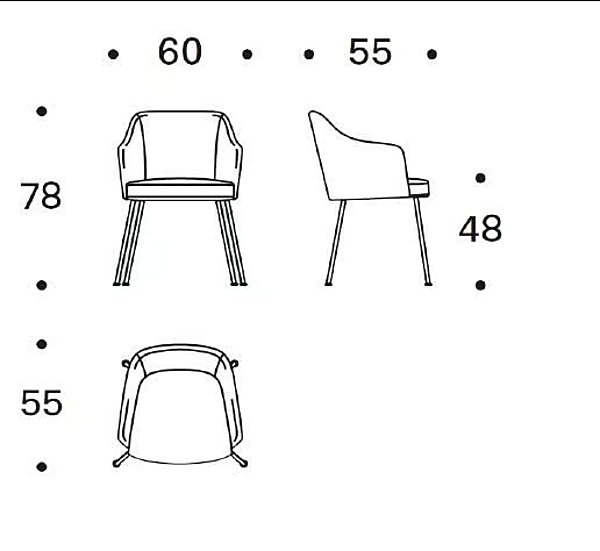 Fauteuil rembourré en tissu avec accoudoirs Isabelle Saba usine SABA de l'Italie. Foto №4