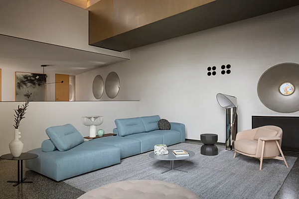 Canapé d'angle en tissu My Taos Saba usine SABA de l'Italie. Foto №7