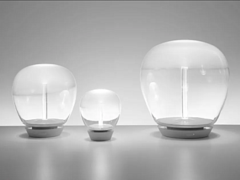 Lampe de table en verre soufflé LED Empatia Artemide Lampe de table en verre soufflé LED Empatia Artemide usine Artemide de l'Italie
