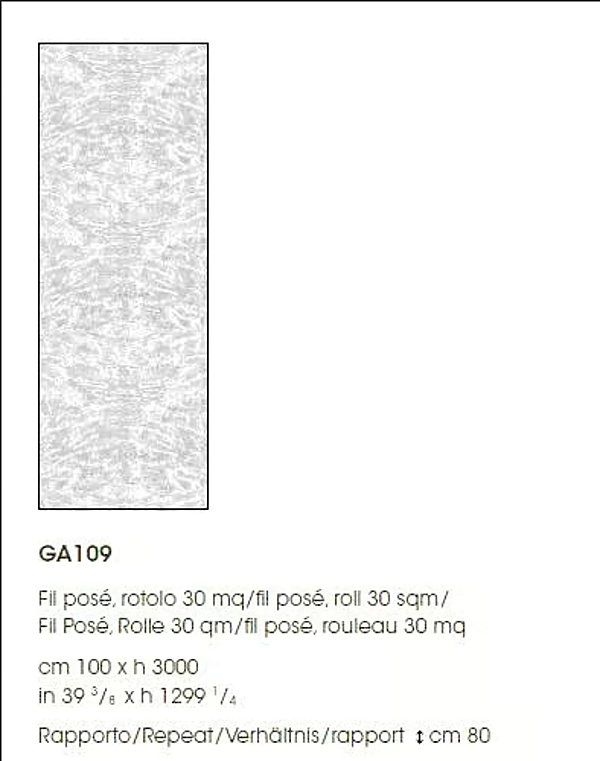 Papier peint trace GIORGETTI Fil Pose GA109 usine GIORGETTI de l'Italie. Foto №7