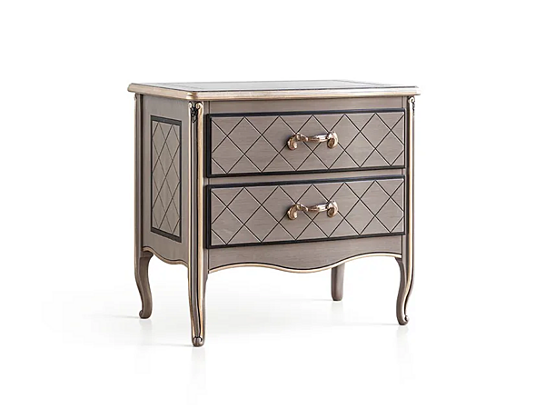 Table de chevet rectangulaire en bois avec tiroirs Savio Firmino 3692 3692COM usine SAVIO FIRMINO de l'Italie. Foto №1