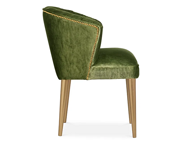 Fauteuil en velours rembourré avec accoudoirs BRABBU Nuka usine BRABBU de l'Italie. Foto №2
