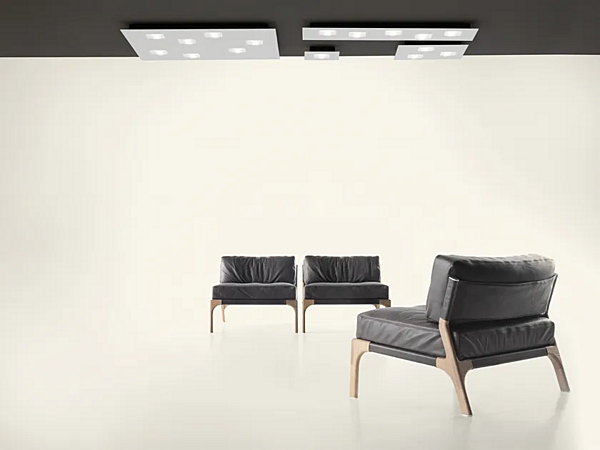 Lampe de plafond en aluminium LED Fabbian Quarter usine Fabbian de l'Italie. Foto №2