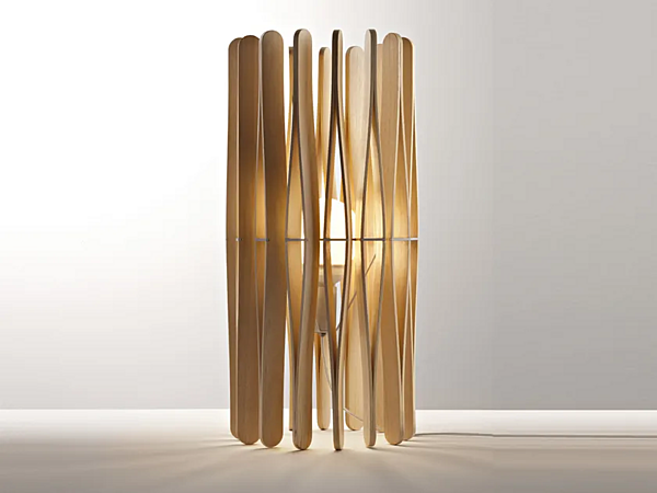 Lampe de table en bois Stick Fabbian usine Fabbian de l'Italie. Foto №1
