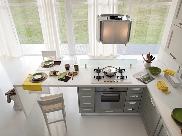 Cuisine en chêne avec poignées LUBE CUCINE Claudia usine LUBE CUCINE de l'Italie. Foto №3