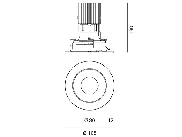 Projecteur rond en aluminium LED Everything Artemide usine Artemide de l'Italie. Foto №20