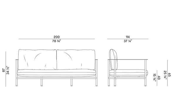 Canapé en cuir 2 places Elodie 908 D Potocco 908/D usine POTOCCO de l'Italie. Foto №4