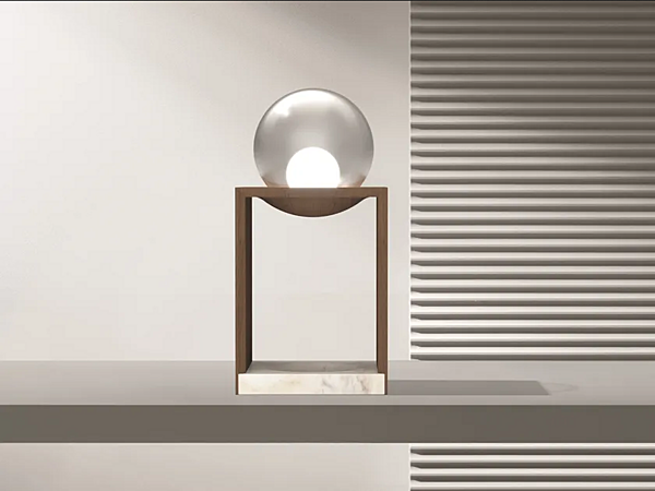 Lampe de table en bois Spaziotempo GIORGETTI GA324G usine GIORGETTI de l'Italie. Foto №7