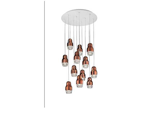 Suspension en verre et aluminium LED Fedora AXOLIGHT usine Axolight de l'Italie. Foto №1