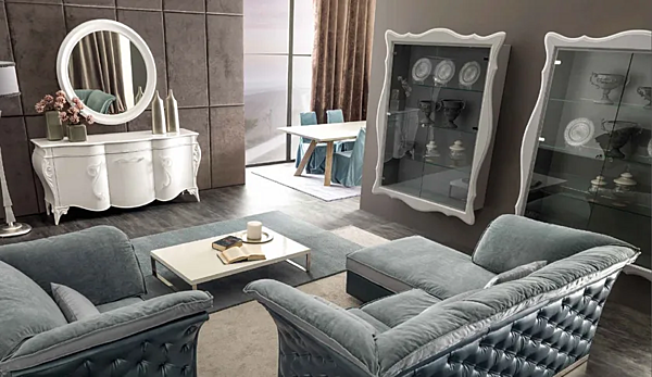 Fauteuil en tissu capitonné avec accoudoirs CORTEZARI TIAGO 693 usine CORTE ZARI de l'Italie. Foto №2