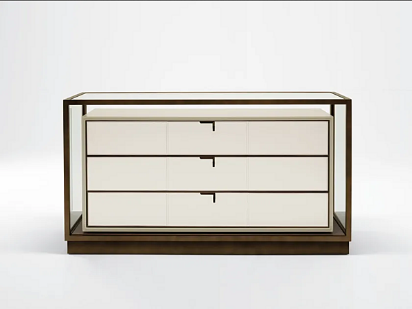Commode modulable en bois et verre GIORGETTI Town usine GIORGETTI de l'Italie. Foto №2