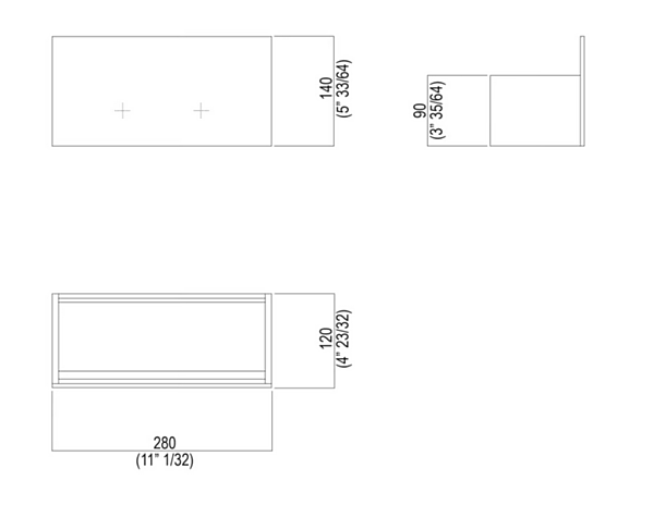 Étagère murale de salle de bain en aluminium AGAPE SEN usine Agape de l'Italie. Foto №6