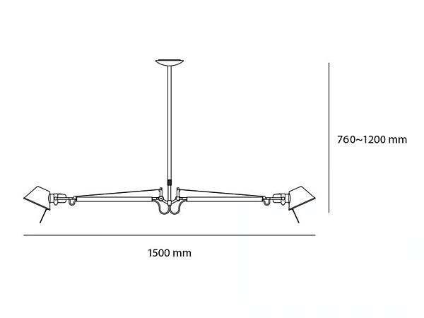 Suspension en aluminium pivotante Artemide Tolomeo Due Bracci A036400 usine Artemide de l'Italie. Foto №3