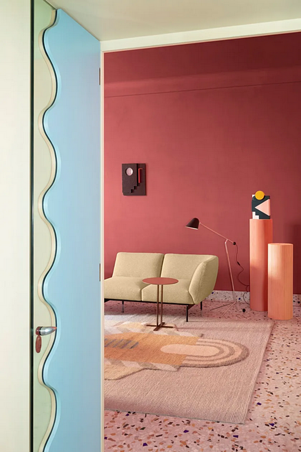 Canapé d'angle en tissu Saba collection Rendez Vous usine SABA de l'Italie. Foto №8