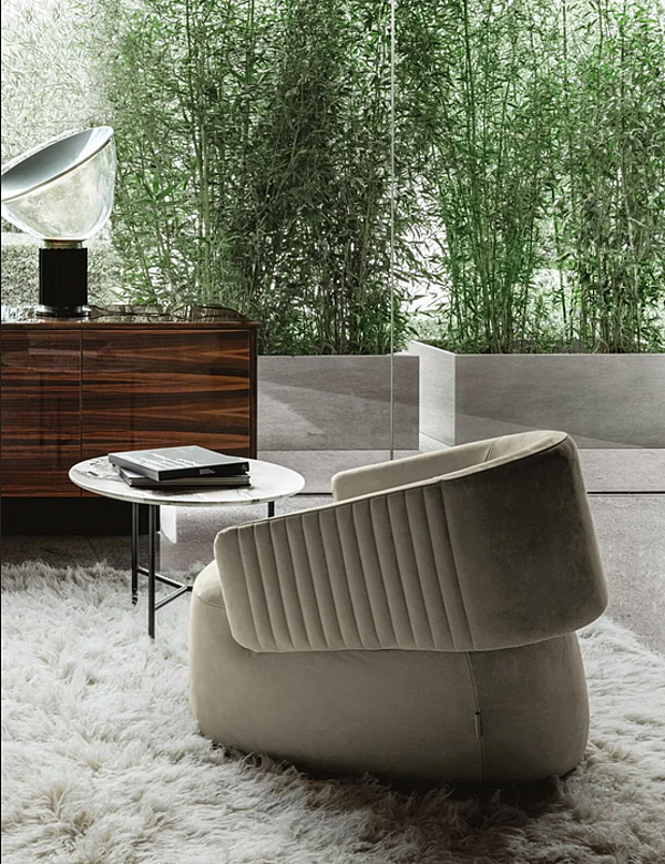 Fauteuil en tissu et cuir avec accoudoirs TWIBE I 4 Mariani usine i 4 Mariani de l'Italie. Foto №5