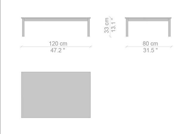 Table basse rectangulaire en verre et acier CASSINA 10 Table en tube basse 010 usine CASSINA de l'Italie. Foto №2