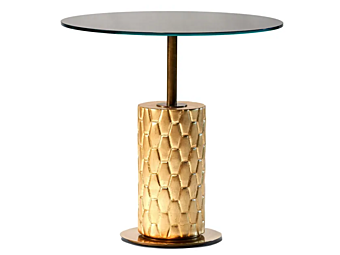 Table d'appoint ronde en verre haut Snake MARIONI 02142T