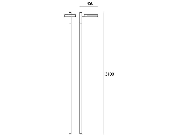 Lampe de rue en aluminium moulé Provoca Artemide T085430, T085410, T085420, T085400 usine Artemide de l'Italie. Foto №4