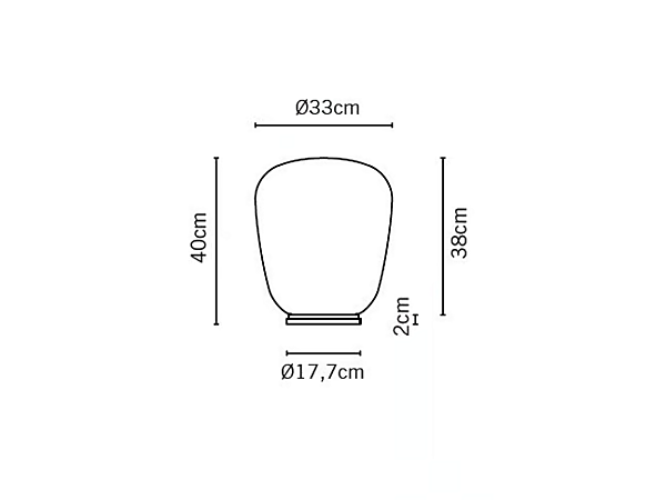 Lampe de table en verre Lumi Baka Fabbian usine Fabbian de l'Italie. Foto №4