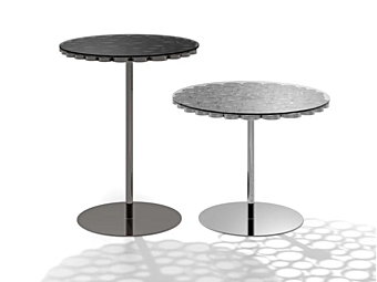 Table basse ronde en cristal et acier Bubble F.lli Orsenigo Table basse ronde en cristal et acier Bubble F.lli Orsenigo usine ORSENIGO de l'Italie