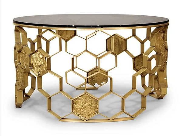 Table basse ronde en laiton Manuk BRABBU usine BRABBU de l'Italie. Foto №1