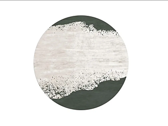 Tapis rond en soie de bambou fait main GIORGETTI Tides