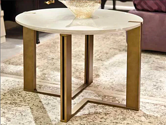 Table basse ronde en or CASA +39 6656