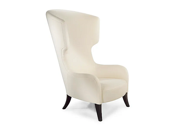 Fauteuil haut avec dossier rembourré en tissu Dracena MARIONI I0021 usine MARIONI de l'Italie. Foto №1
