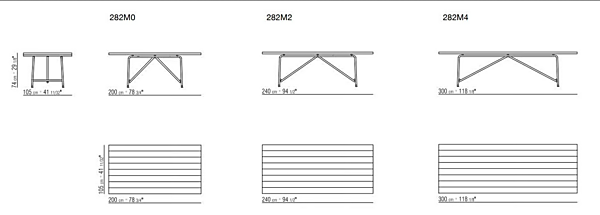 Table de jardin rectangulaire en iroko FLEXFORM collection Any Day Outdoor usine FLEXFORM de l'Italie. Foto №2