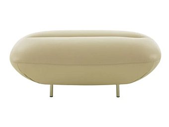 Pouf en cuir rembourré Manarola LIGNE ROSET 14090355 usine LIGNE ROSET de l'Italie