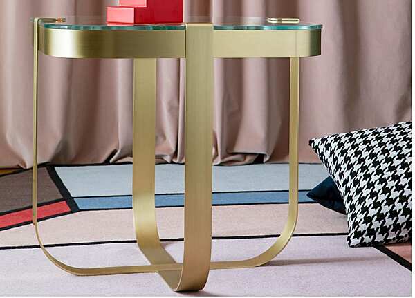 Table basse ronde en verre et fer Saba Ring usine SABA de l'Italie. Foto №5