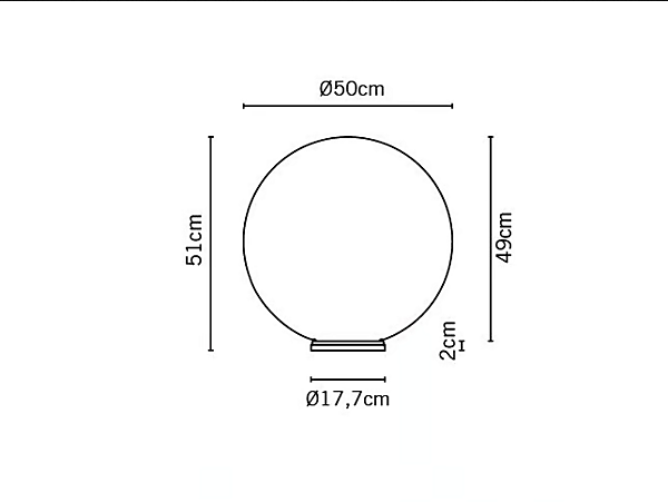 Lampe de table en verre soufflé Lumi Sfera Fabbian usine Fabbian de l'Italie. Foto №13