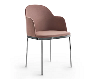 Chaise avec accoudoirs en tissu Precious Moroso usine Moroso de l'Italie