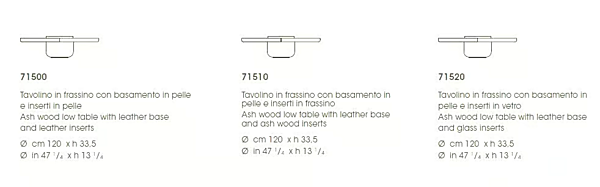 Table basse ronde en cuir GIORGETTI Ray 71500, 71510, 71520 usine GIORGETTI de l'Italie. Foto №5